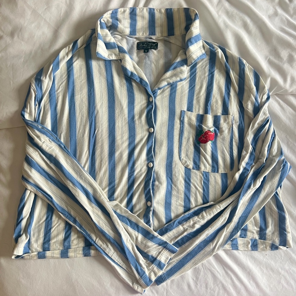 Dairy Boy Blue and White Pajamas